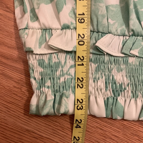 NWT INC Pretty White And Lime Green Floral Long Sleeve Blouse - Picture 10 of 12